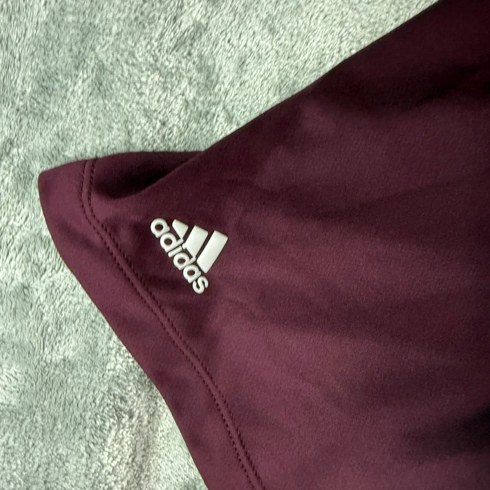 Adidas Golf Polo Shirt Athletic Training Bulldog Logo Maroon 3XL